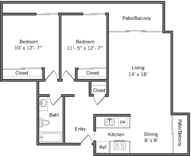 Floorplan - Americana Apartments