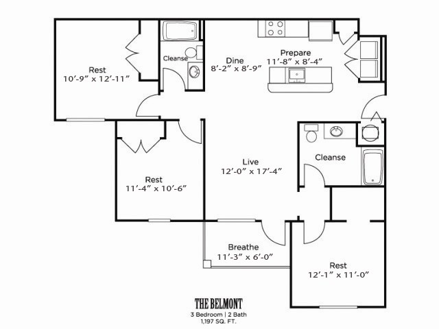 Three Bedroom Two Bath - Ridgemont Park