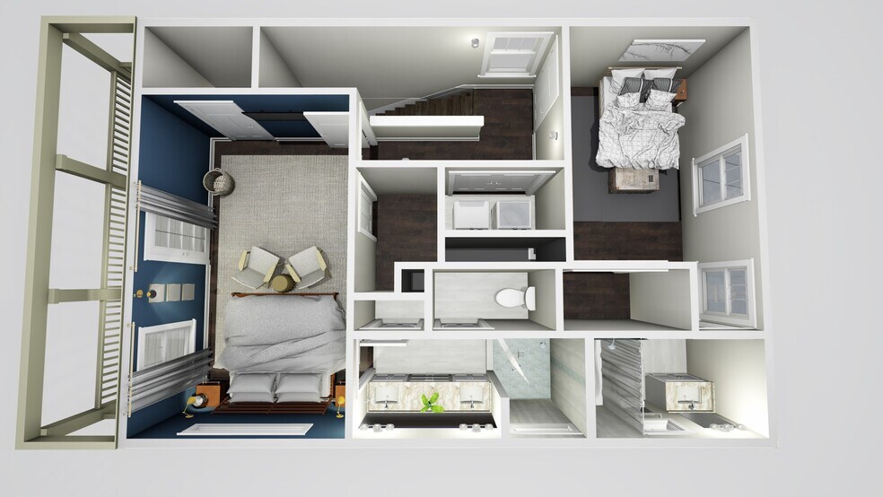 Second floor birdseye view - 710 Buchanan St