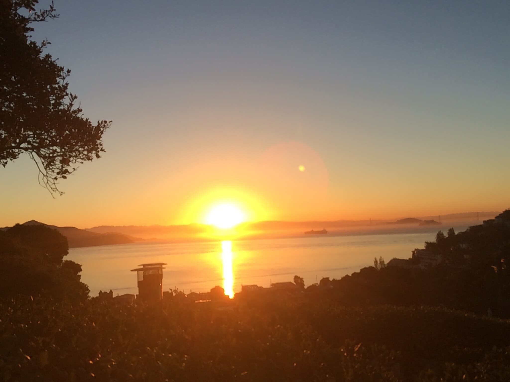 Sunset view from deck and Livingroom - 626 Main St