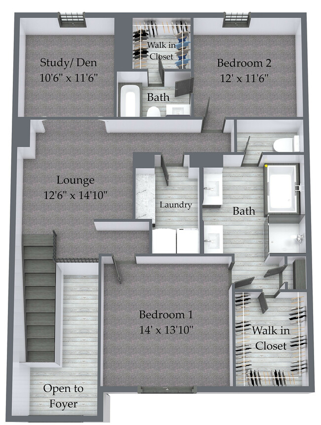 Floorplan A Louetta Second Floor Magnolia - Louetta Creek