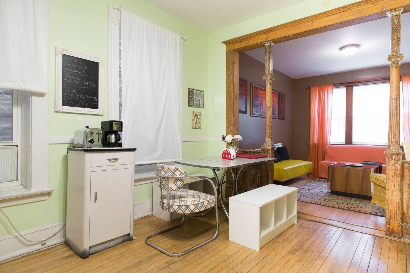 Staged pre-renovation photo of kitchen / diningroom - 2640 West Thomas Street