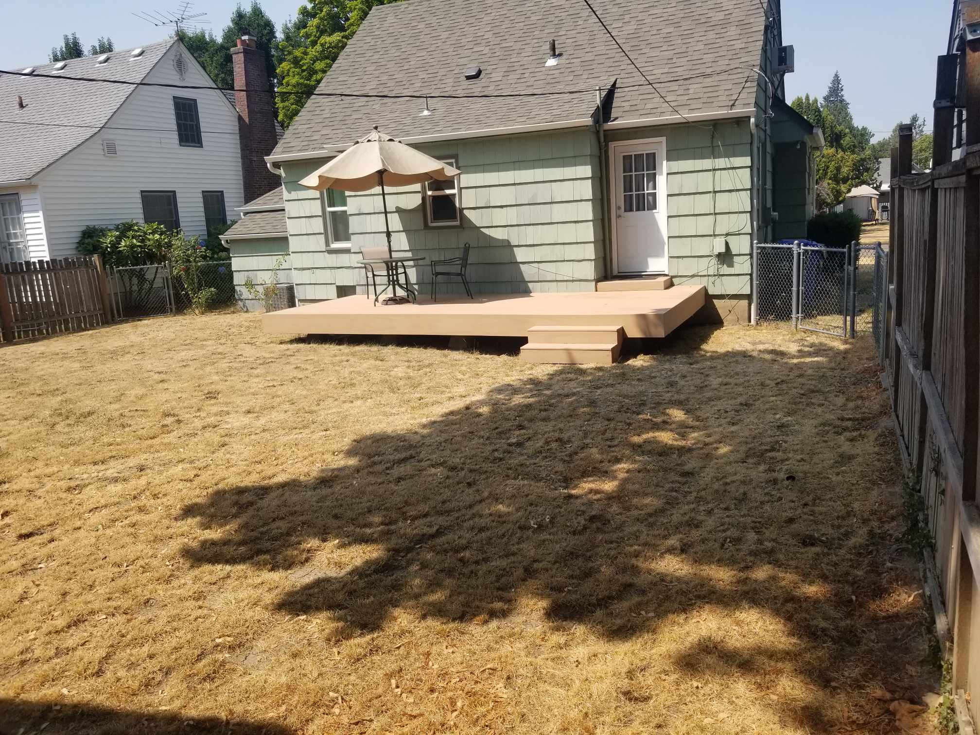 back yard and deck - 1730 18th St NE