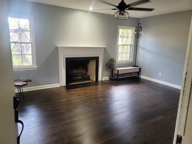 Living Room with Functional Fireplace - 1326 McAdams Ave