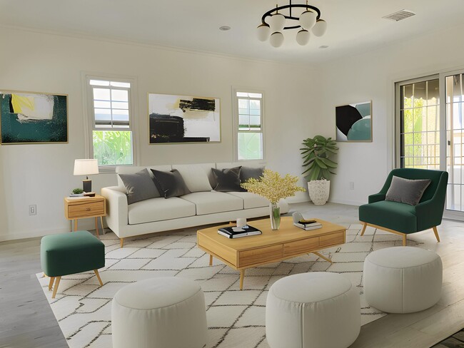 Living room - Vertual setting - 1070 West Blvd