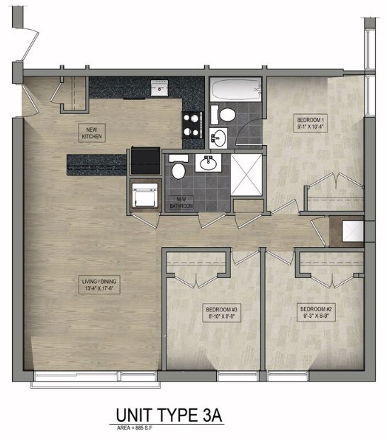 Floorplan - Parkway Overlook Apartments