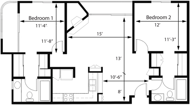 Floorplan - Midvale Towers