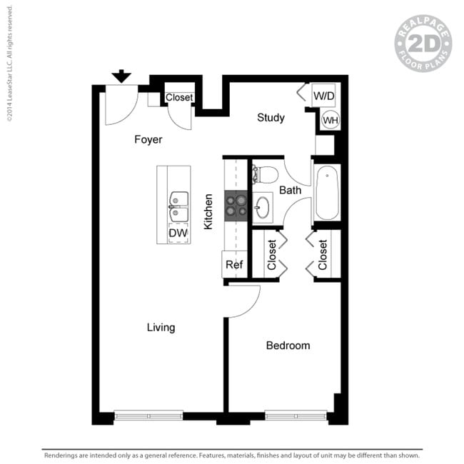 1BR/1BA - The Sansom