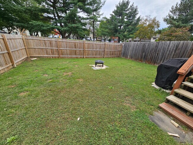 Fenced in backyard with grill - 536 Millshire Dr