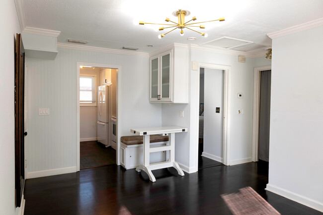 View from living room looking at kitchen, bedroom entrance and dining/office nook - 1217 Landon Ave