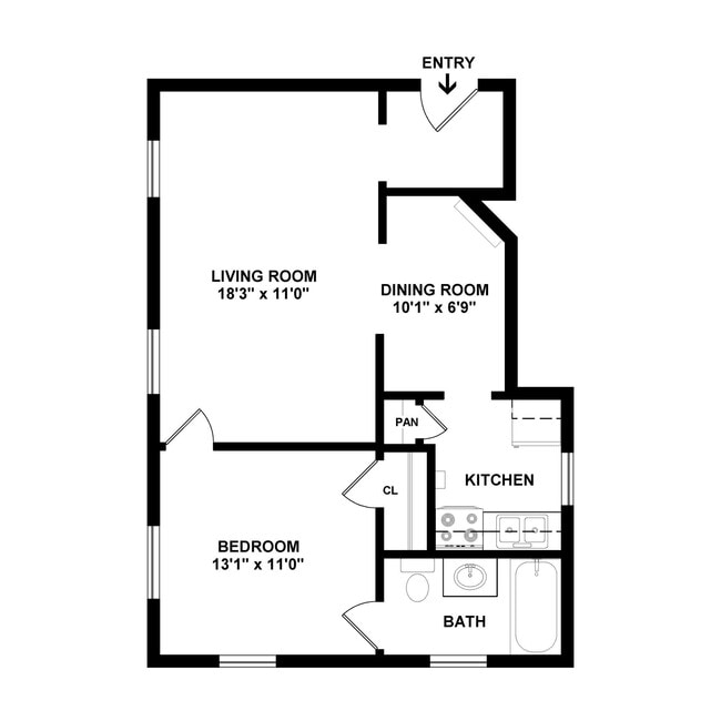 Floorplan - 1005 Grove Ave Apartments
