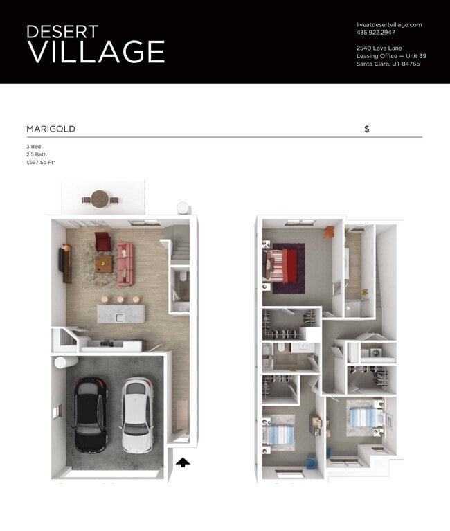 Floorplan - Desert Village Townhomes