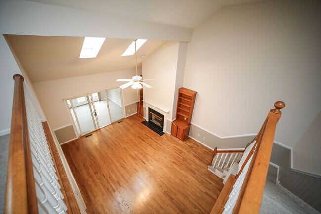 Living room view from loft - 109 Pelham Dr