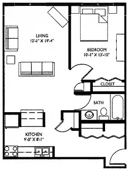 Floorplan - Hoff Mall and Hoff Apartments