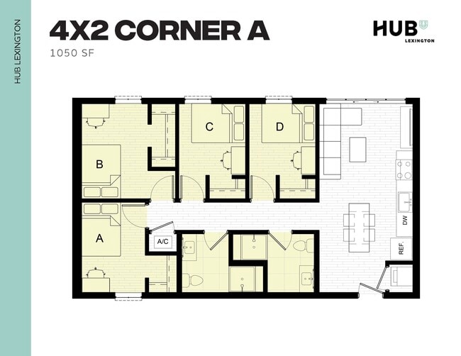 4x2 Corner A - Hub Lexington Upper