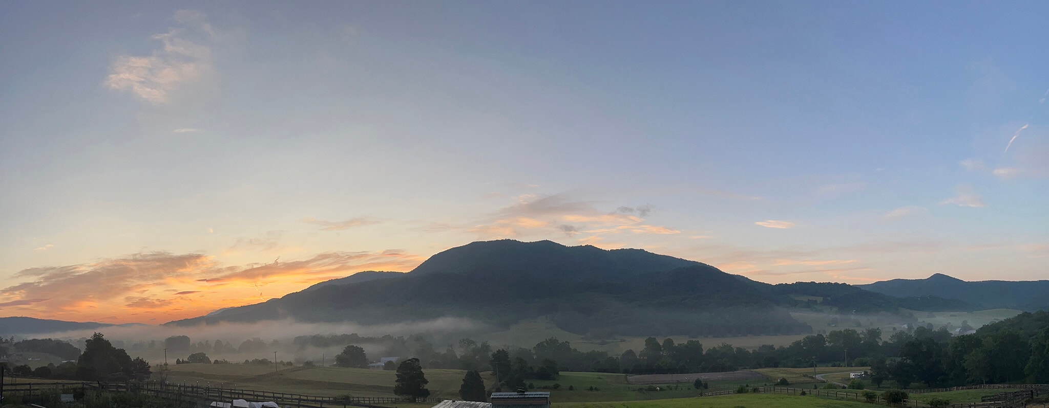 Sunrise over the mountain. - 2353 Lusters Gate Rd