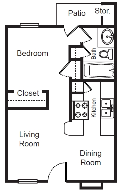 1BR/1BA - Villa De Oro