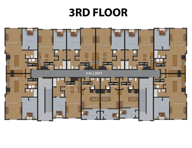 Building Photo - Spacious Top Floor Corner 1 Bed!