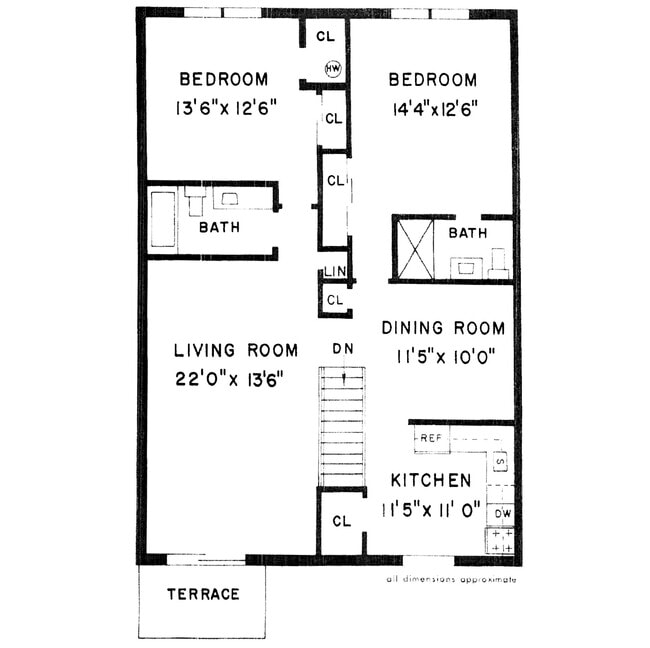 TWO BEDROOM UPPER - Woodhull Gardens