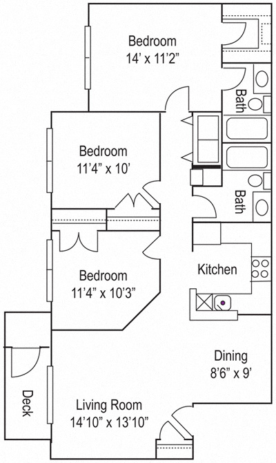 Floorplan - Riverwoods Apartments