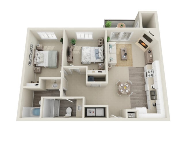 2 Bedroom. 1.75 Bath - Gibson Gardens