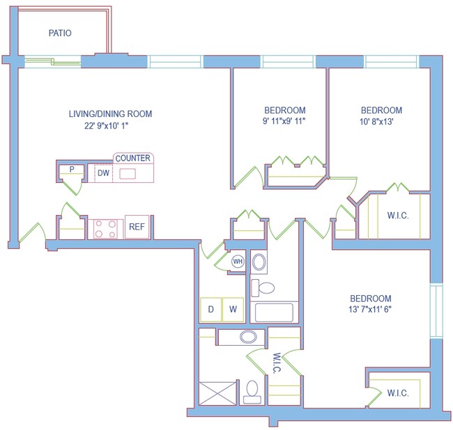 3BR/2BA - Columbia View