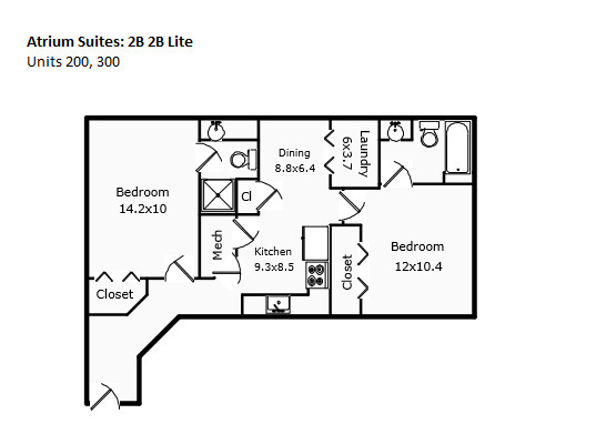 Floorplan - Atrium Suites