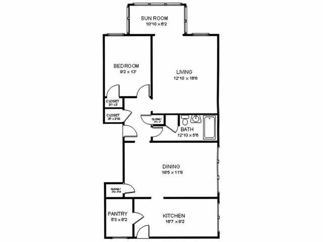 Floorplan - 425-431 N. Humphrey Ave.