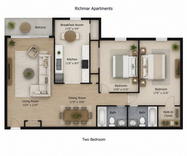 2 Bedroom 2 Bath - Richmar