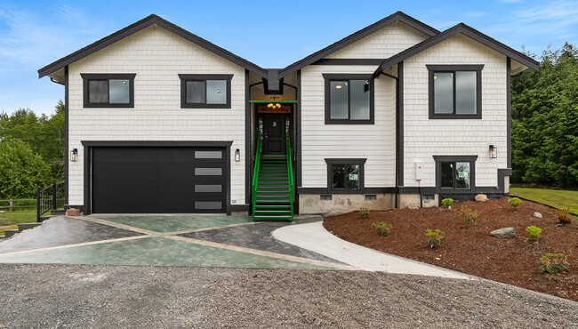 Front View with 2 car garage - 1563 Mt Baker Hwy