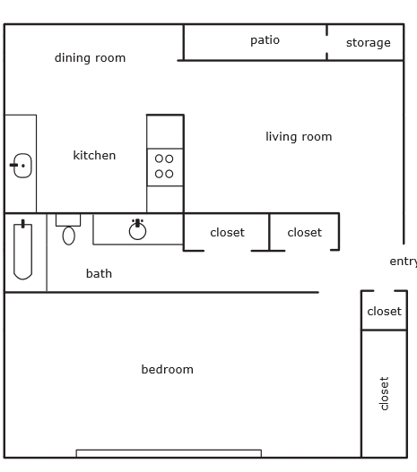 1BR/1BA - Hamilton Park Apartments