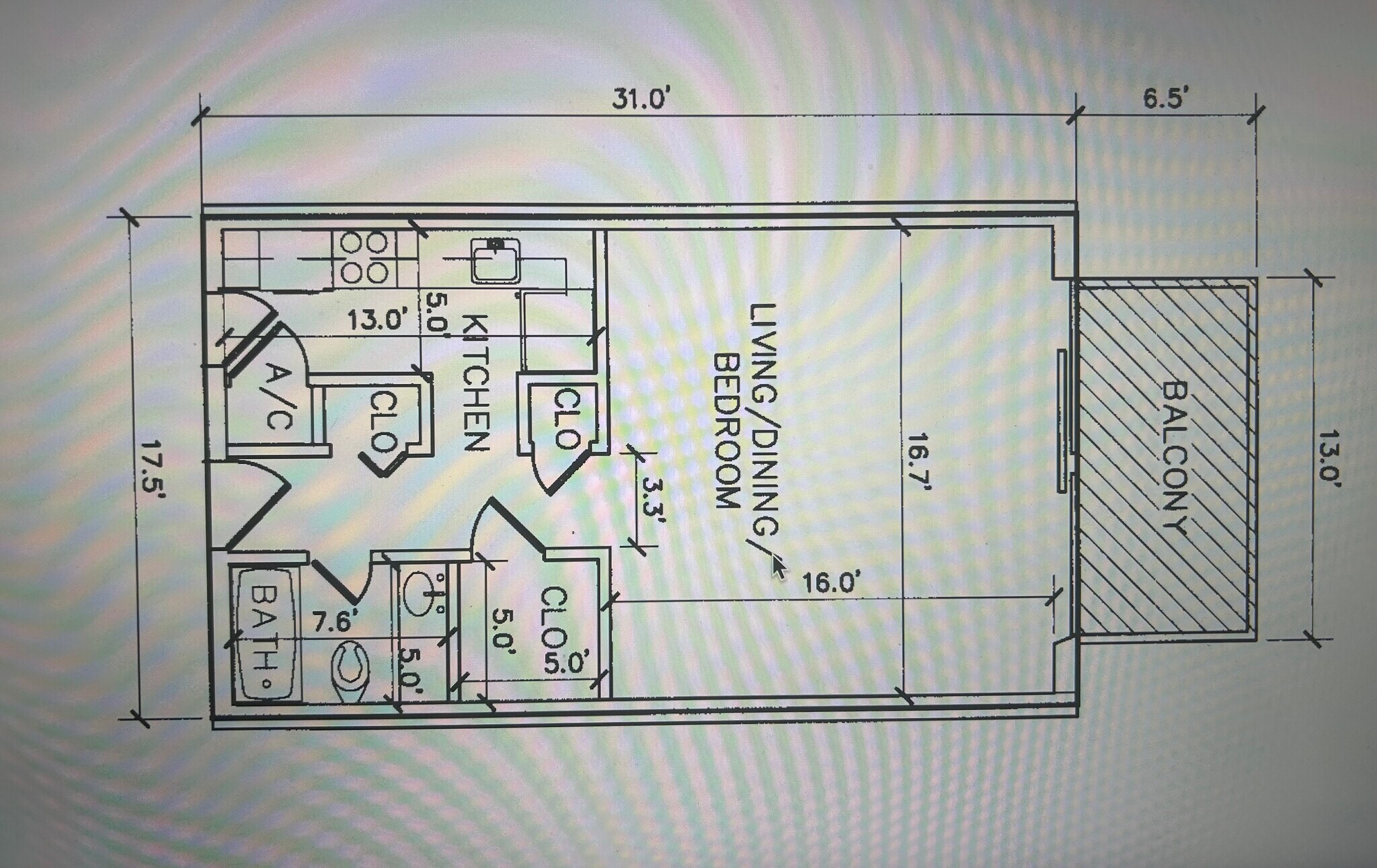Studio layout - 1000 West Ave