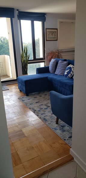 View from foyer hallway into living room - 490 M St SW