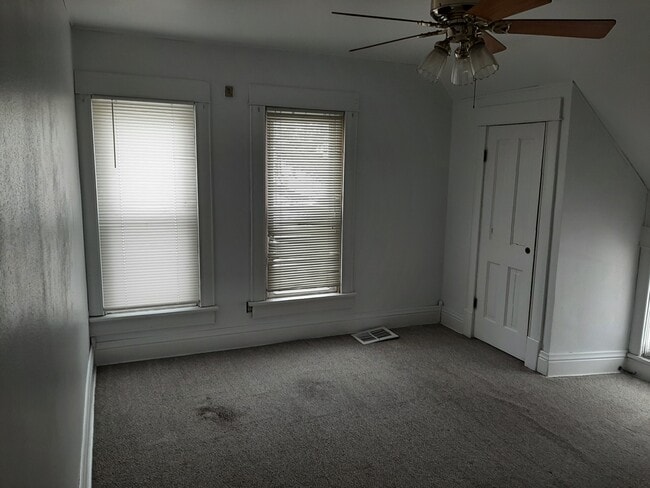 Master Bedroom (Yes the carpet has a burn mark from a previous tenant - 1721 7th St