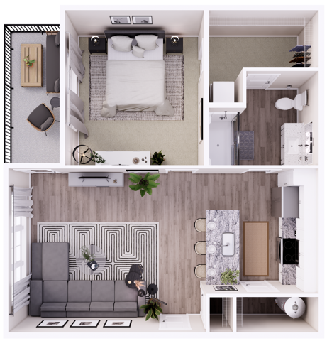 Legacy 1A Floorplan - Legacy at Jeffrey Park