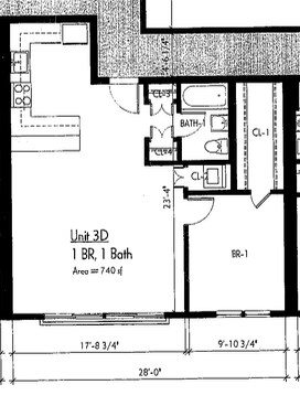 Unit floor plan - 80 Webster Ave