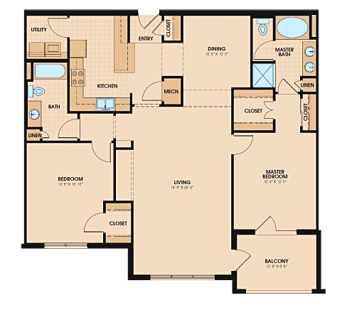 2BR/2BA - River Dance Condo