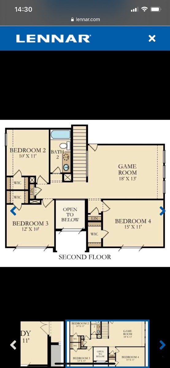 Second Floor Plan - 5027 Italica Rd