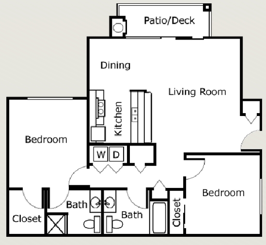 2BR/2BA - Papillon