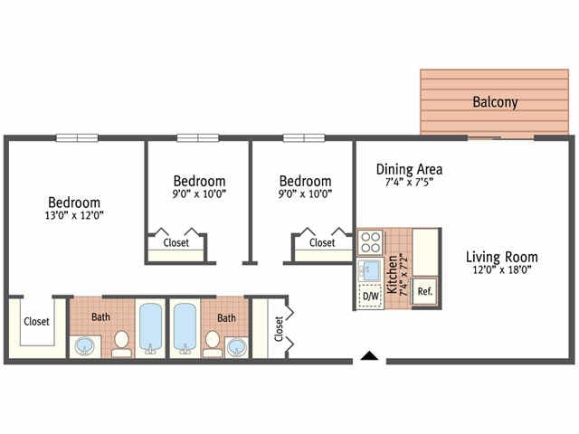 Floorplan - Executive House Apartments