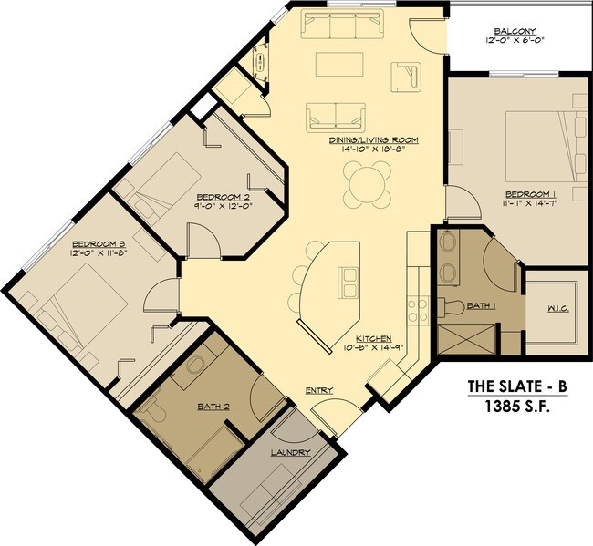 Slate Floorplan - Stone West Village Phase 1 & 2