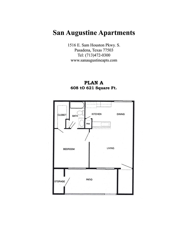 Floorplan - San Augustine Apartments & Townhomes