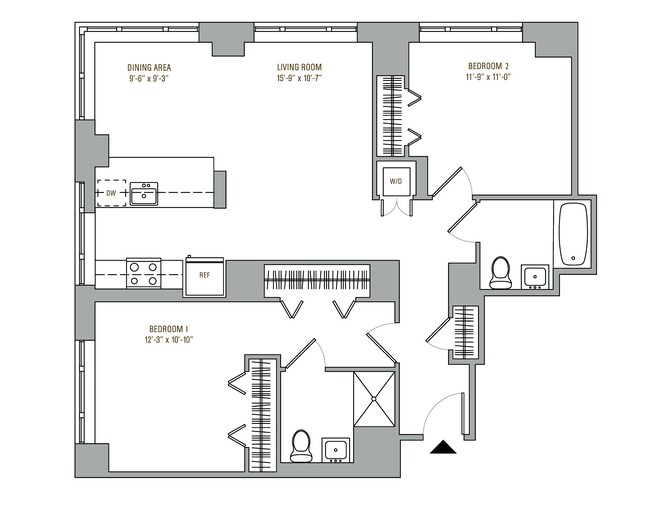 Floorplan - Hoyt & Horn Apartments