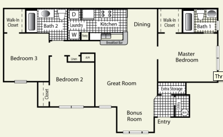 3BR/2BA - West Club Apartments