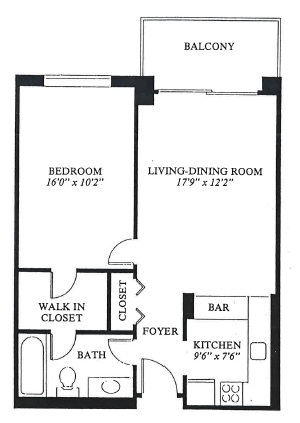 1BR/1BA - The Promenade