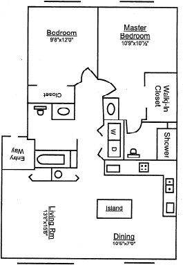 2BR/2BA - Rosevue Apartments