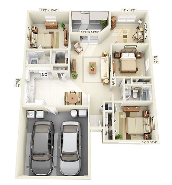 Floorplan - Eagle Point Villas