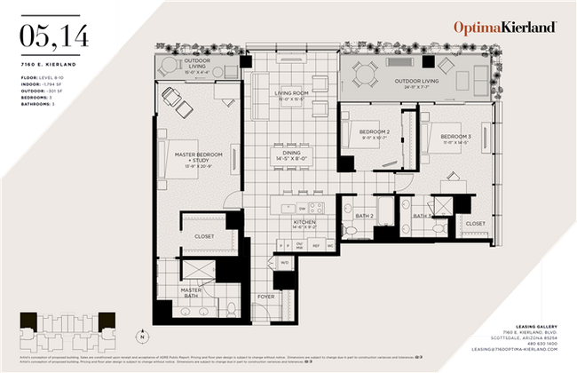 Floorplan - Optima Kierland Apartments