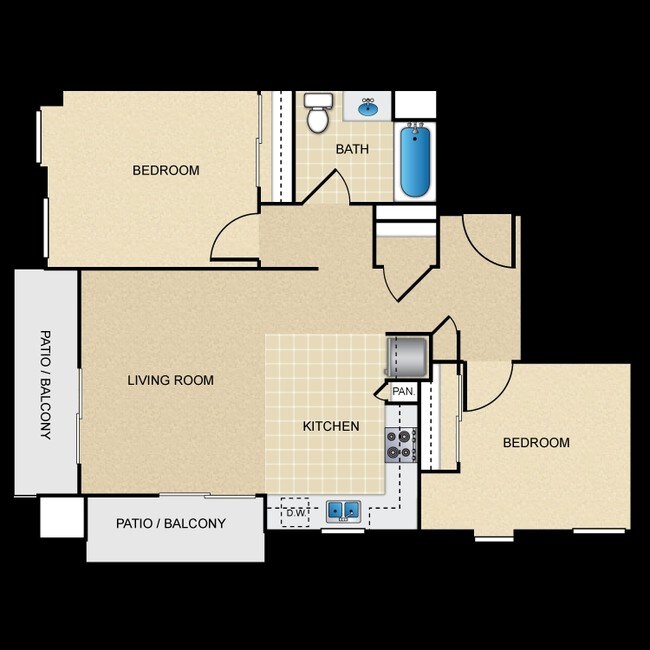 2BR/1BA - City View @ Van Ness