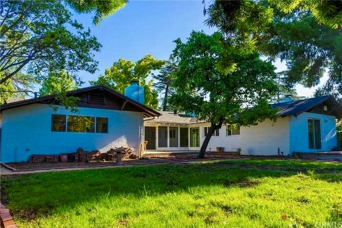 Large fenced yard w/ shade trees, open lawn & patio - 332 E Deodar St